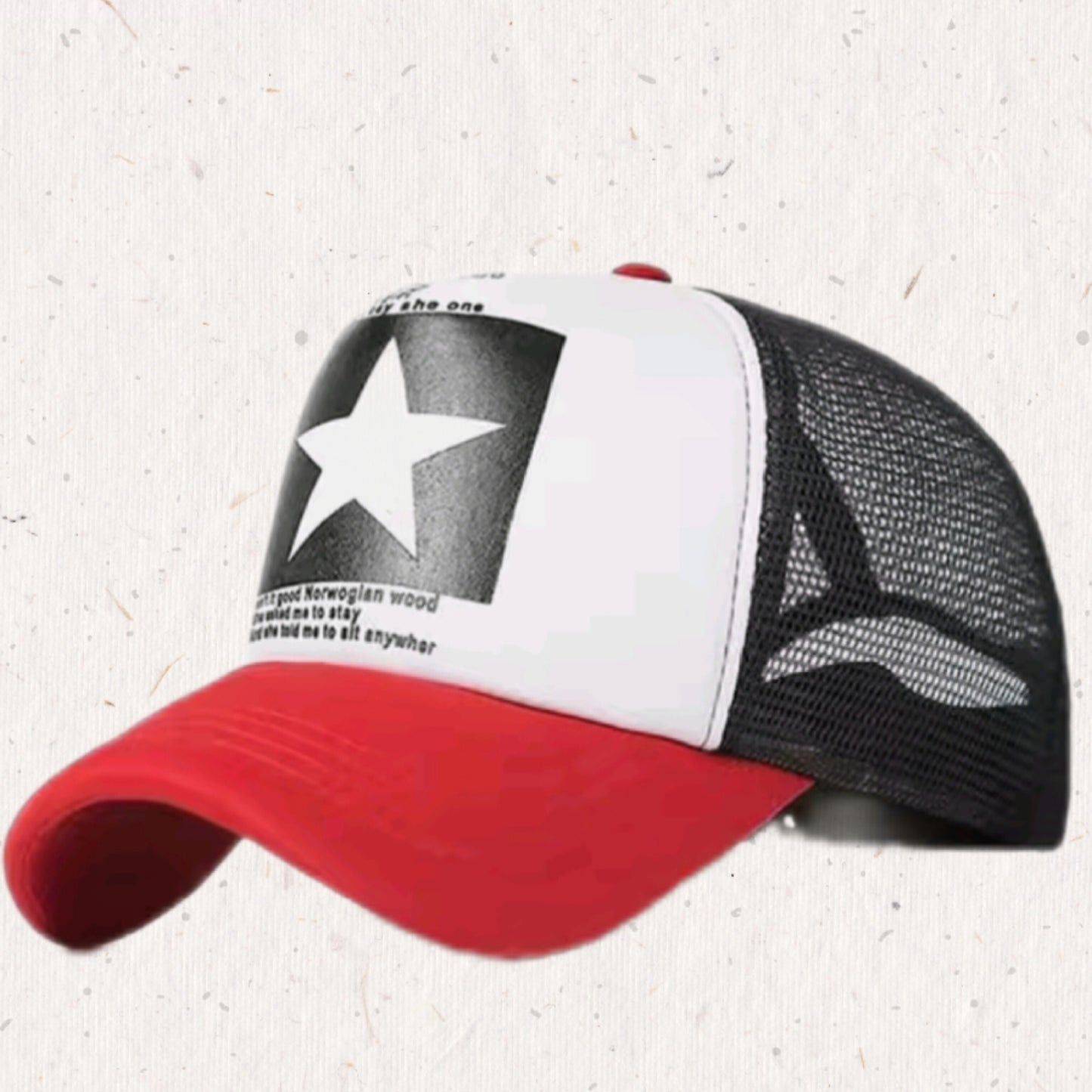 Mesh baseball cap with perforation